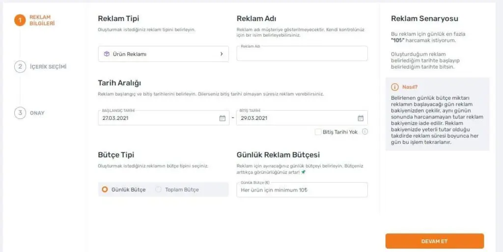 Trendyol Satici Panelinde Urun Reklam Kampanya Olusturma