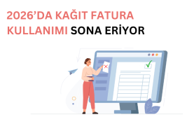 2026 yılında kağıt fatura kullanımının sona ereceğini temsil eden görsel