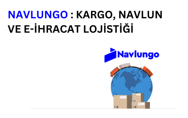 Navlungo ile kargo, navlun ve e-ihracat lojistiğini temsil eden görsel