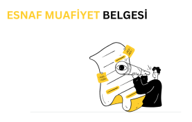 esnaf muafiyet belgesini temsil eden görsel