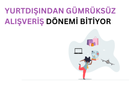 yurtdışından gümrüksüz alışveriş dönemini temsil eden görsel