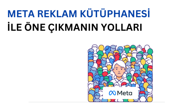 meta reklam kütüphanesini temsil eden görsel