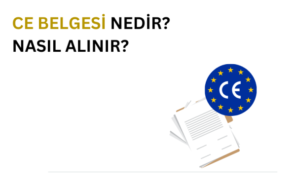 CE belgesi ve CE işareti alımını temsil eden görsel
