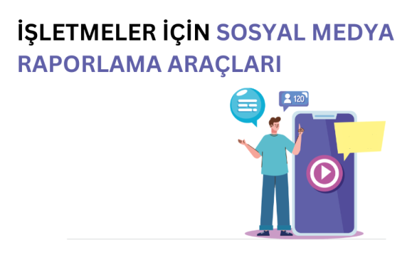 sosyal medya raporlama araçlarını temsil eden görsel