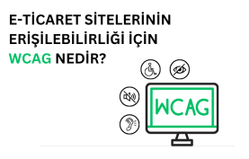 e-ticaret sitelerinin erişilebilirliği için WCAG'ı temsil eden görsel