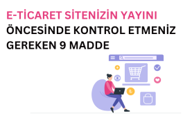 e-ticaret sitesinin yayını öncesi kontrol maddelerini temsil eden görsel