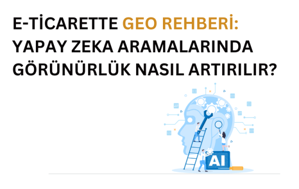 e-ticarette GEO (üretken yapay zeka aramaları optimizasyonu) önemini temsil eden görsel